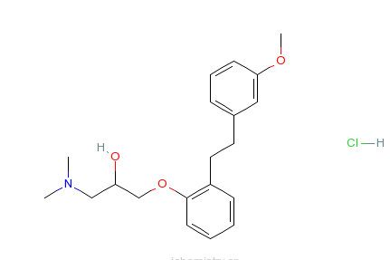 1-（二甲基氨基）-3-[2-[2-（3-甲氧基苯基）乙基]苯氧基]-2-丙醇鹽酸鹽