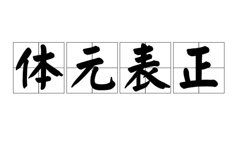 體元表正