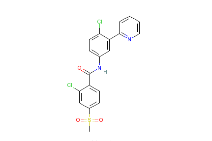 2-氯-N-[4-氯-3-（2-吡啶基）苯基]-4-（甲磺醯基）苯甲醯胺