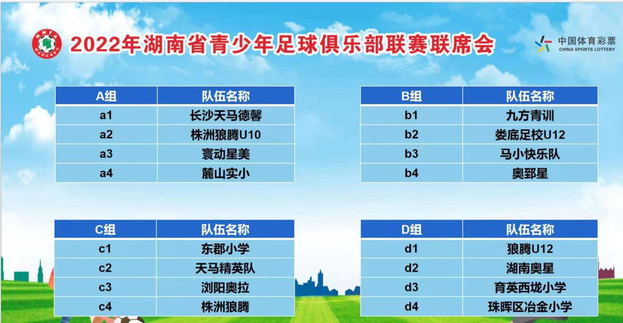2022年湖南省青少年足球俱樂部聯賽
