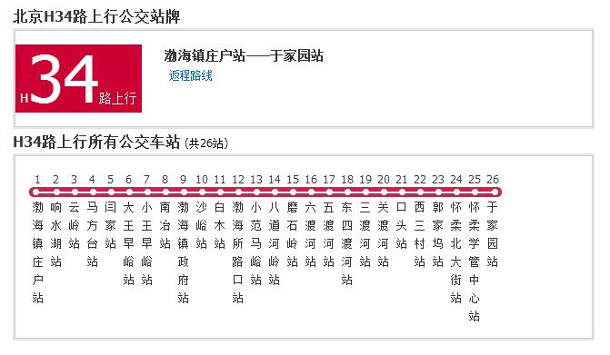 北京公交H34路