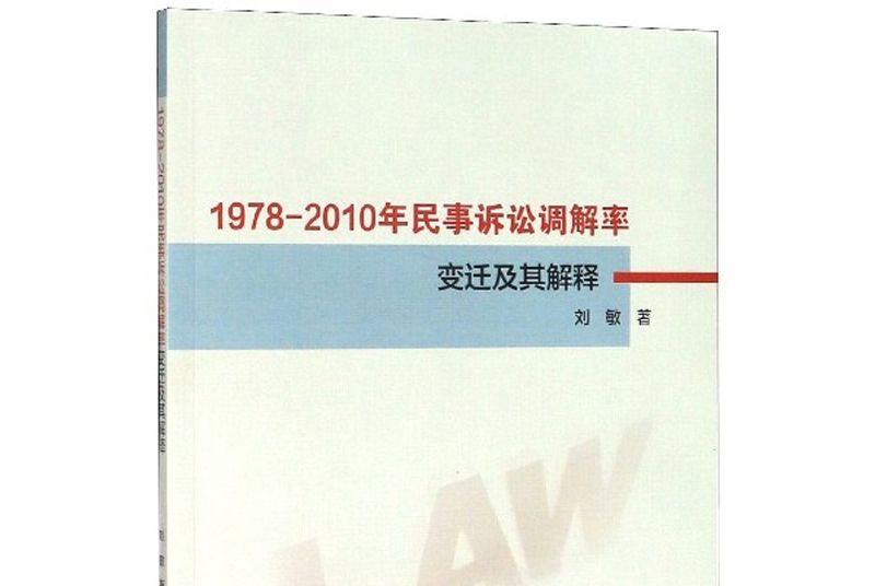 1978-2010年民事訴訟調解率變遷及其解釋