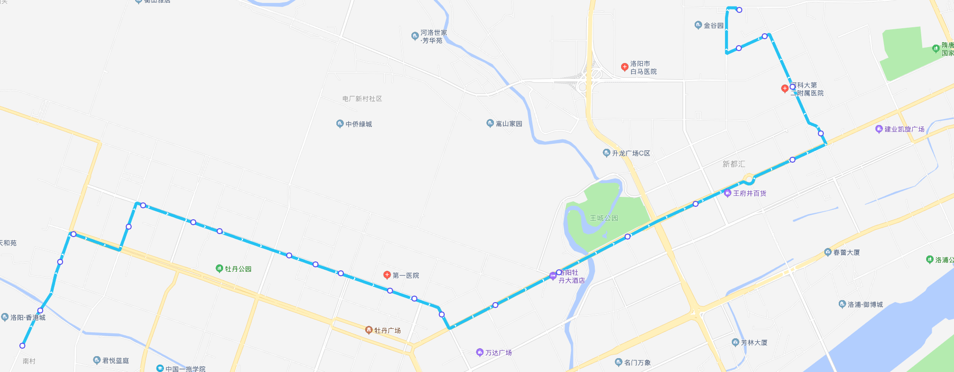 洛陽公交103路線路圖