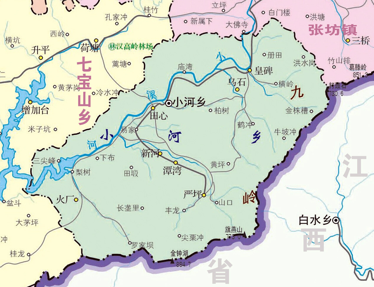 小河鄉地圖