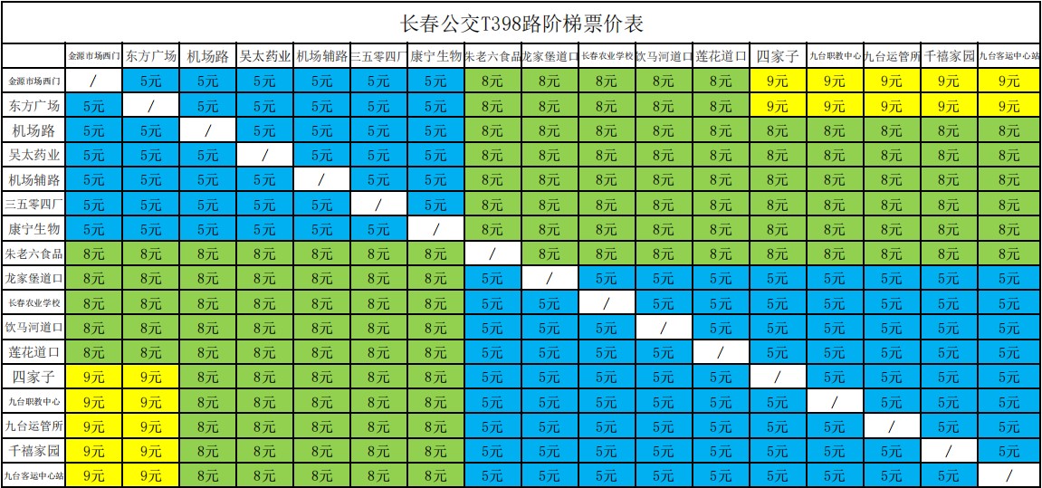 長春公交T398路