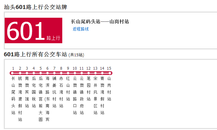 汕頭公交601路