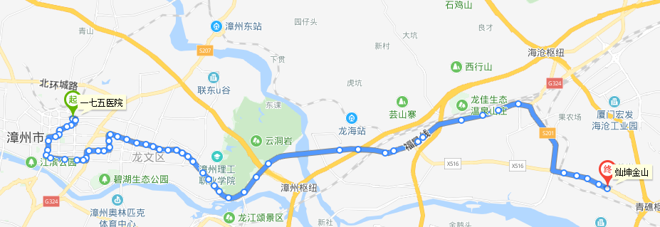 漳州公交23路路線圖