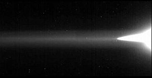 由伽利略號拍攝的薄紗光環的正向散射圖像