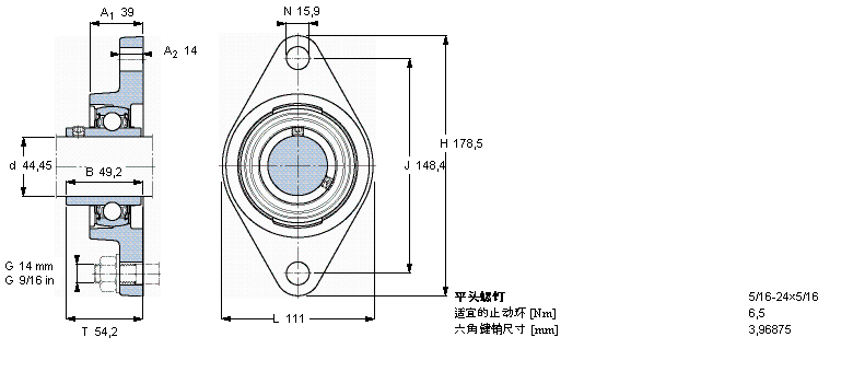 SKF FYT1.3/4TF/VA201軸承