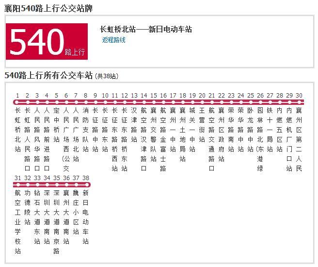 襄陽公交540路