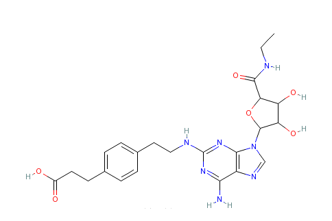 2-對（2-羧乙基）苯乙氨基-5\x27-N-乙基甲醯胺基腺苷鹽酸鹽水合物