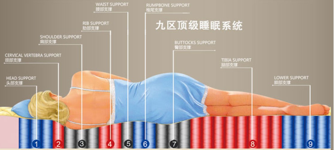 9區獨立袋裝彈簧技術