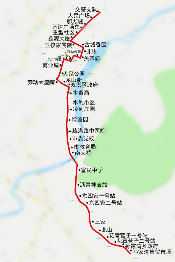 朝陽公交5路線路