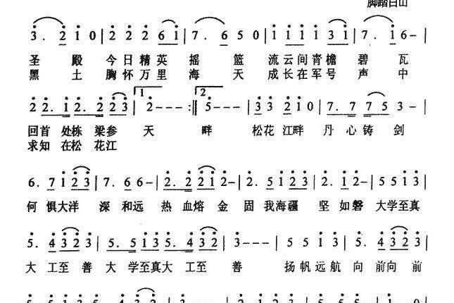 哈爾濱工程大學校歌