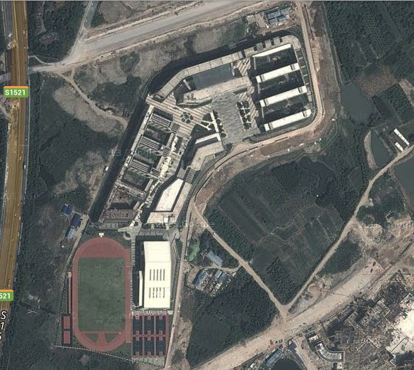 福州八中三江口校區衛星俯視圖