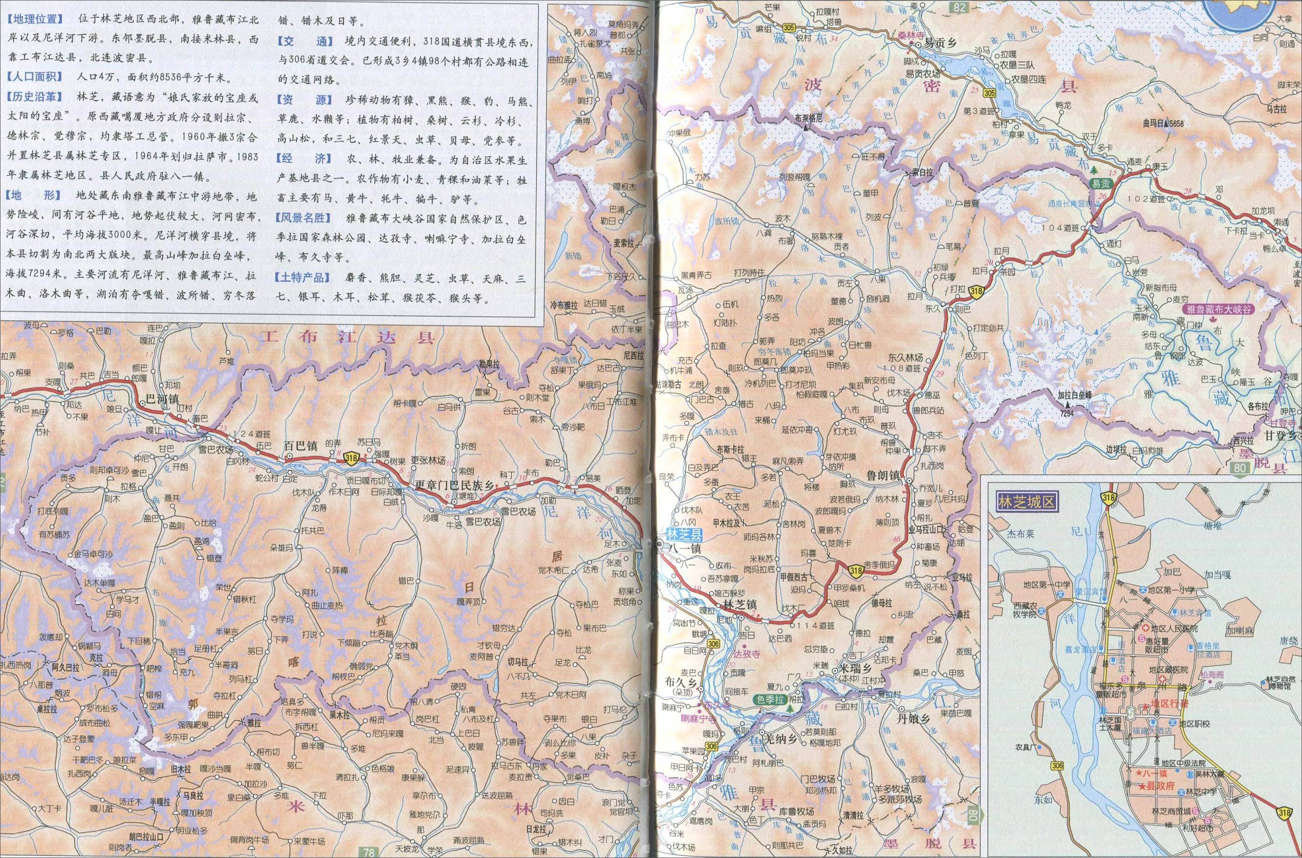 東段在林芝地區巴宜區西南部