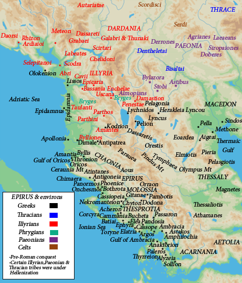 古代的奧赫里德和伊庇魯斯地區的部落