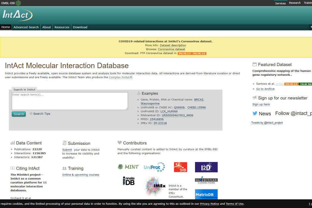 intact(分子相互作用資料庫)