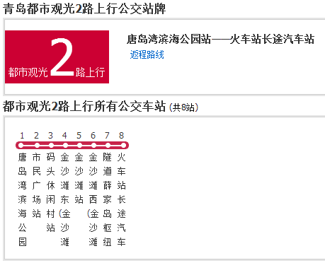 青島公交都市觀光2路