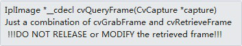 cvQueryFrame