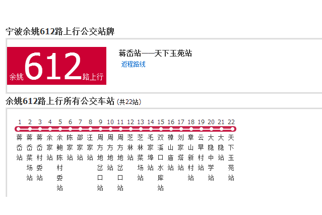 寧波公交餘姚612路