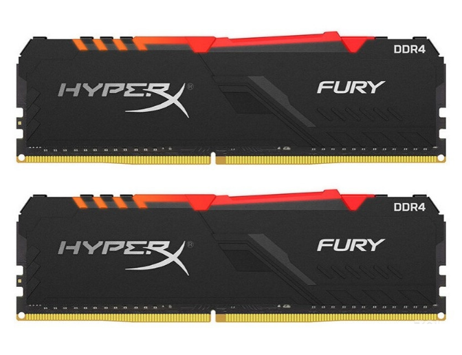 金士頓駭客神條FURY 16GB(2×8GB) DDR4 2666 RGB(HX426C16FB3AK2/16)