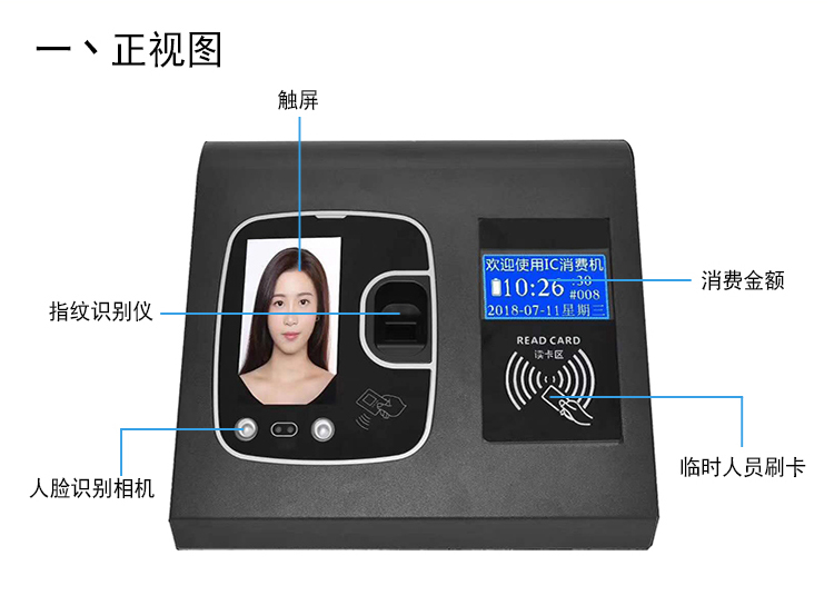 人臉指紋消費機