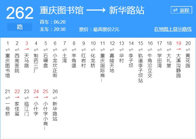 重慶公交262路