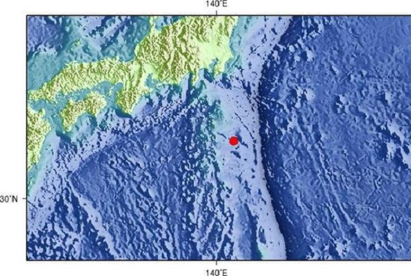 11月16日17時43分日本本州東海岸海域發生5.6級地震