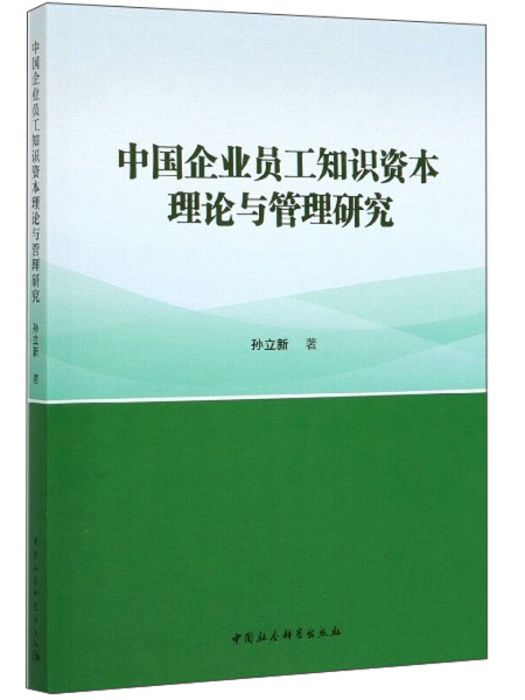 中國企業員工知識資本理論與管理研究