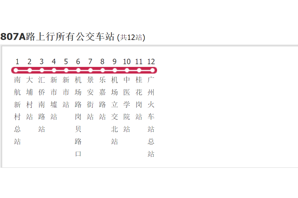 廣州公交807A路