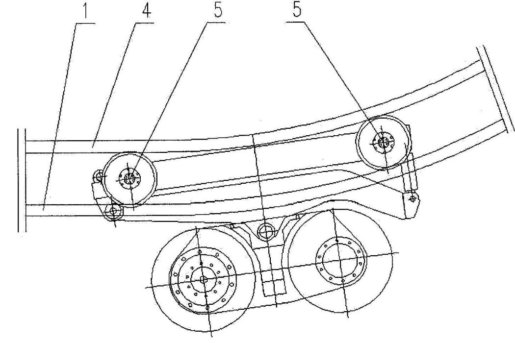 一種用於路面加速載入實驗的雙軸八輪浮動載入車