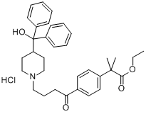 4-{4-[4-（羥基二苯甲基）-1-哌啶基]-1-氧代丁基}-alpha,alpha-二甲基苯乙酸乙酯鹽酸鹽