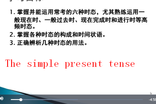 The simple present tense