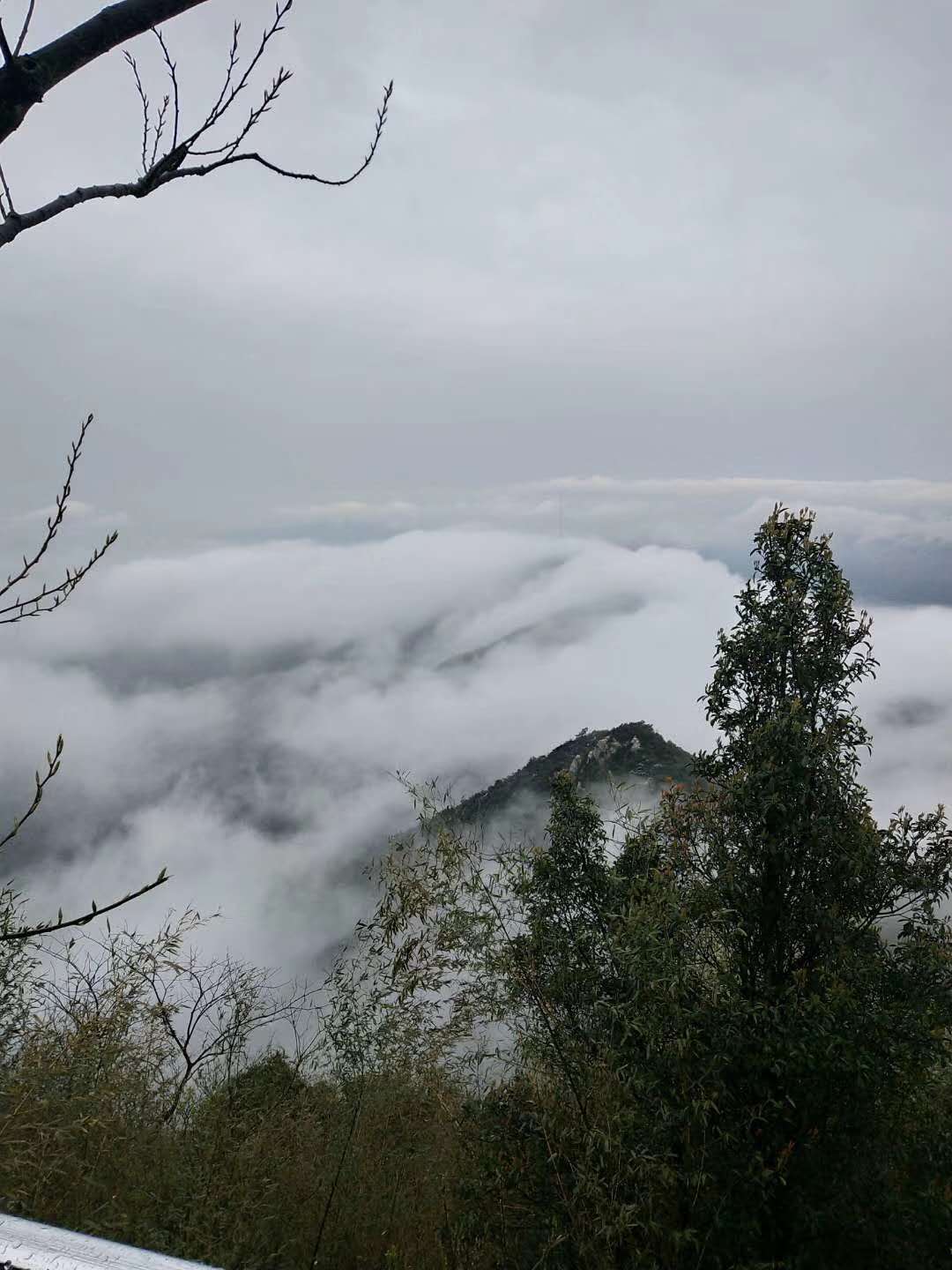 嵩華山俯瞰古富村一角