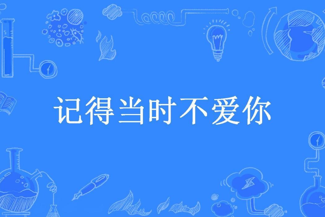 記得當時不愛你(長樂夜未央123所著小說)