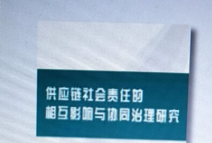 供應鏈社會責任的相互影響與協同治理研究