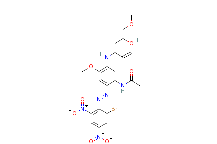 N-[2-[（2-溴-4,6-二硝基苯基）偶氮]-5-[（2-羥基-3-甲氧基丙基）-2-丙烯基氨基]-4-甲氧基苯基]乙醯胺