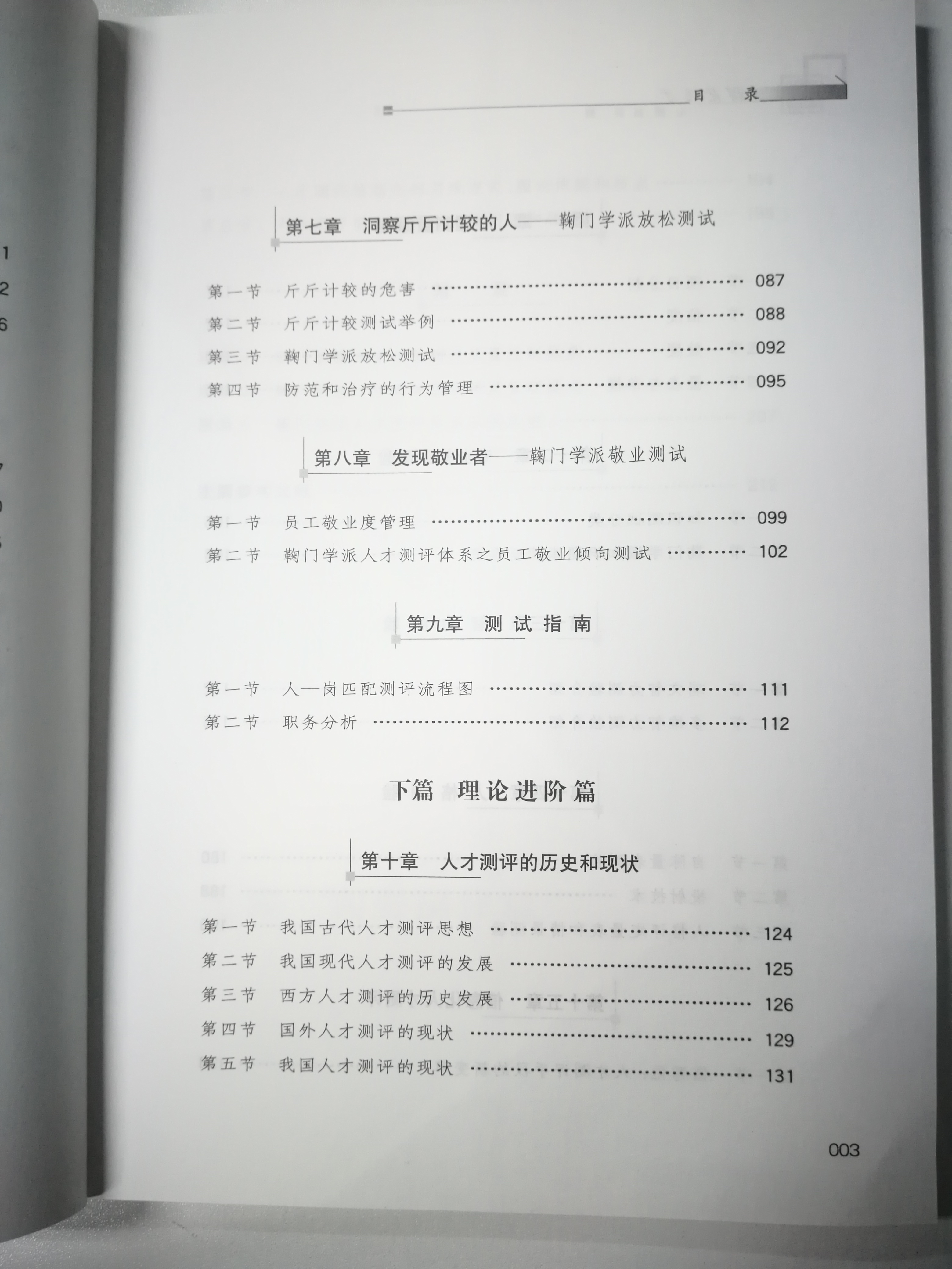 《中國化人才心理測評》目錄