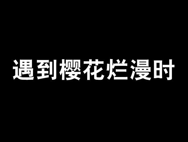 遇到櫻花爛漫時