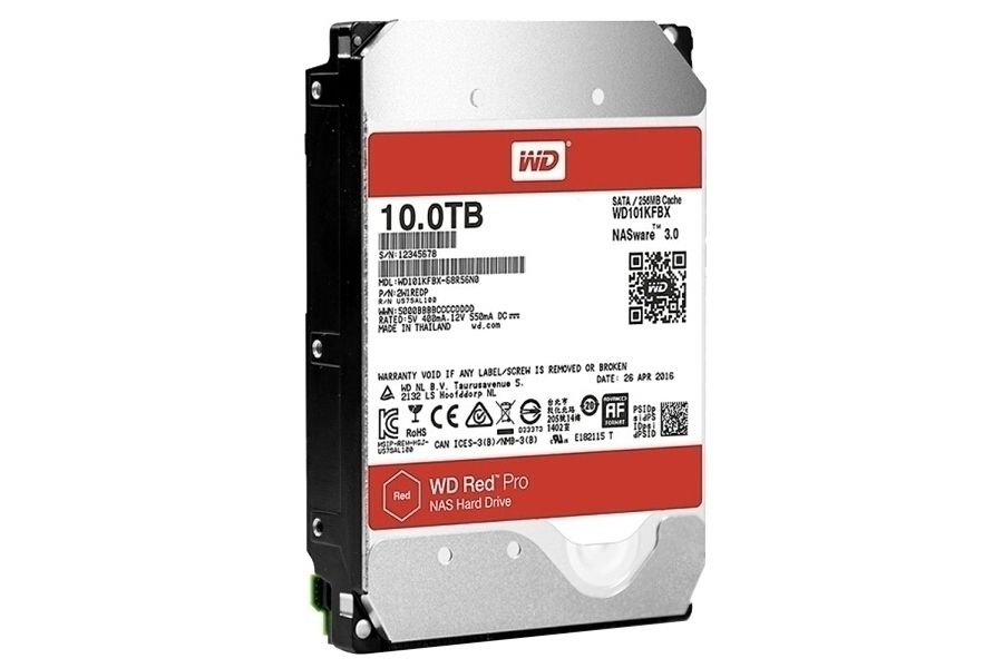 西部數據紅盤Pro NAS 10TB/7200轉/256MB(WD101KFBX)