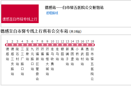 長壽公交德感至白市驛專線