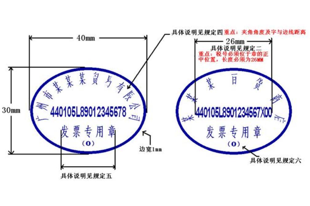 國家稅務局關於發票專用章式樣與尺寸的通知