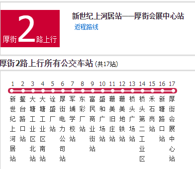 厚街公交2路