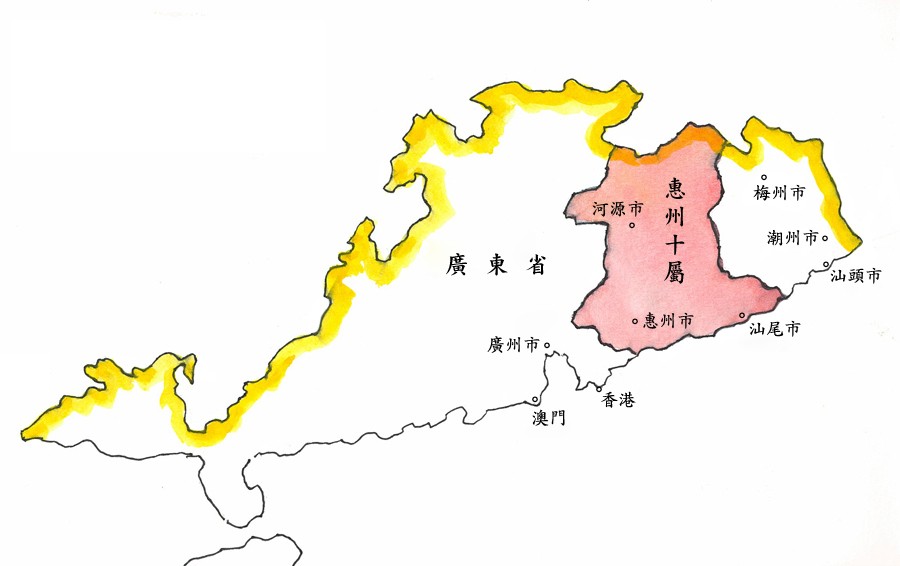 惠州十屬廣東區點陣圖