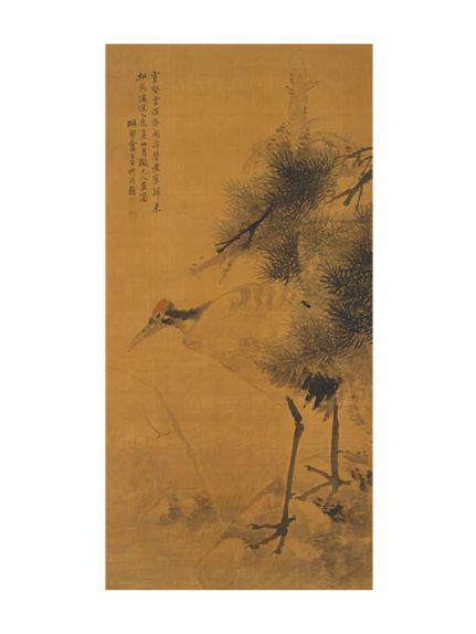 松鶴圖(王禮1875年創作的寫意花鳥畫)