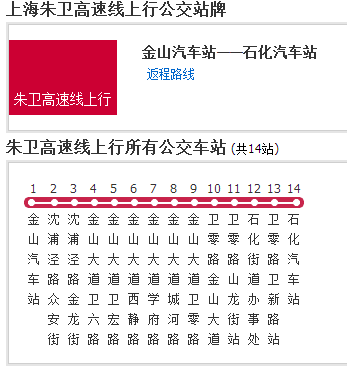 上海公交朱衛高速線