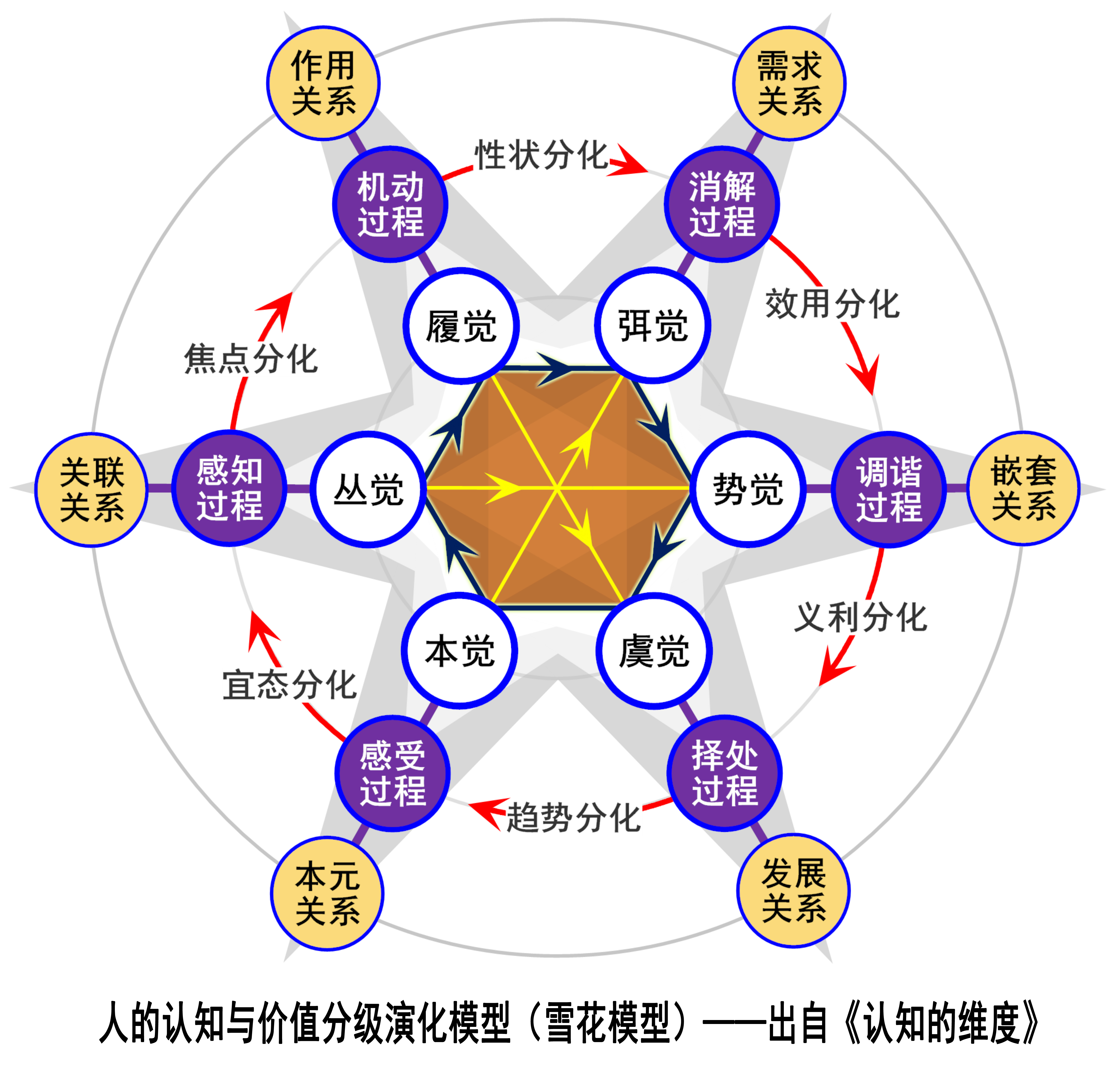 人的認知與價值分級演化模型