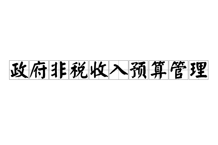 政府非稅收入預算管理