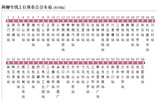 江津公交兩柳專線